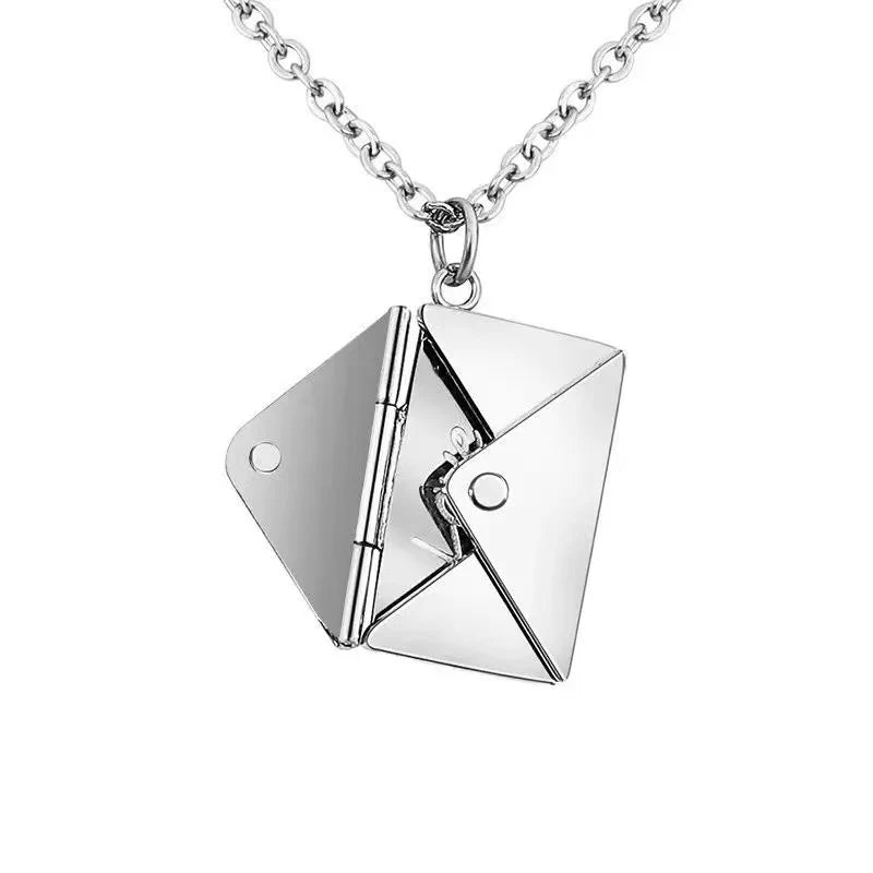 Capture Her Heart with the Elegant Envelope Necklace - Perfect Mother's Day Gift 2024!