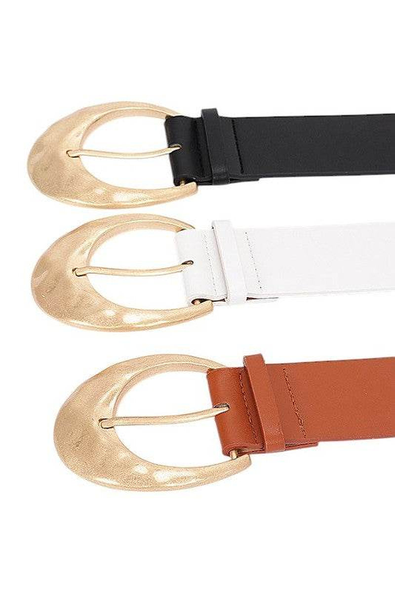 Elevate Your Look with the Classic Oval Buckle Fashion Belt