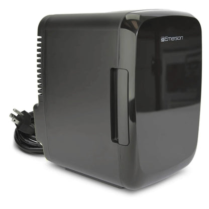 Emerson Compact Mini Fridge - Portable & Quiet with Secure Latch for 6 Cans - Perfect for Snacks & Beverages!