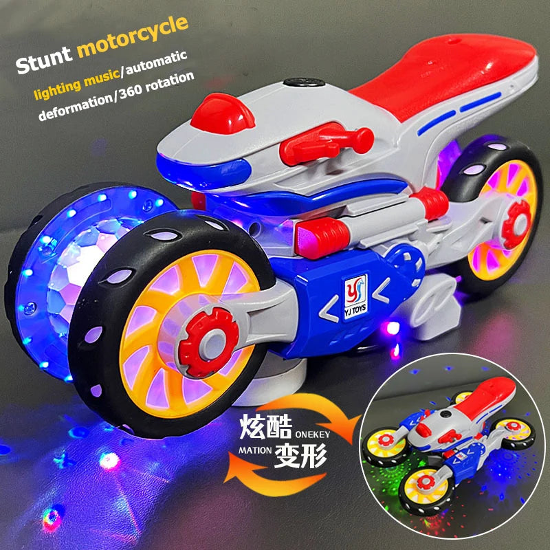 Transform Your Child's Playtime with the Electric Stunt Motorcycle - Light, Music, and Fun Await!