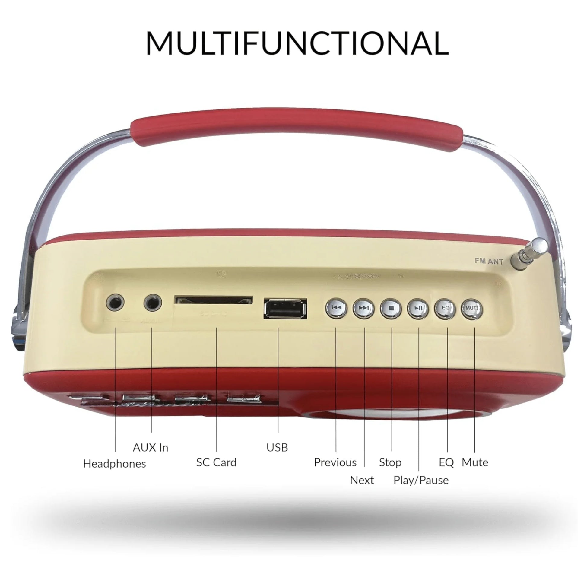 Revive the 1950s with Our Multi-Function Bluetooth Retro Speaker – Your Portable Music Companion!