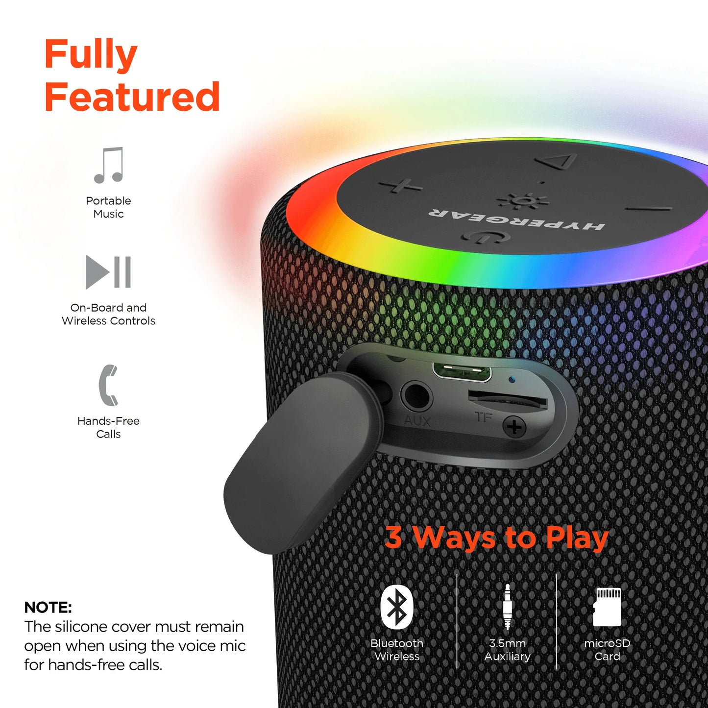 Hypergear Halo Wireless LED Speaker **Non-Refundable Item**