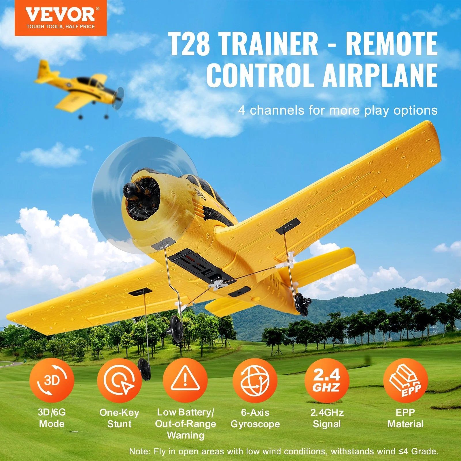 Soar High with the VEVOR Remote Control EPP Foam RC Airplane Trainer - Your Ultimate 2.4 GHz Wireless Flight Companion