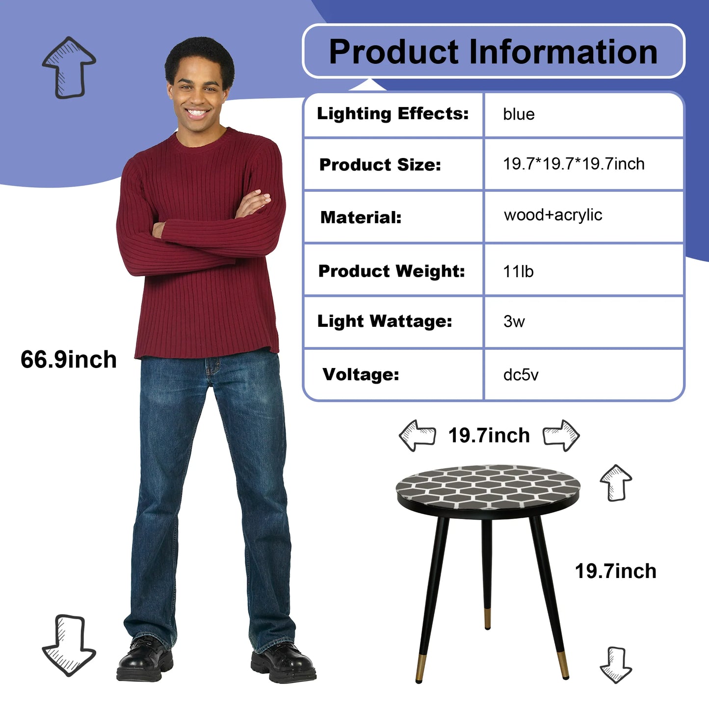Illuminate Your Living Space with the Touch-Sensitive Coffee Table