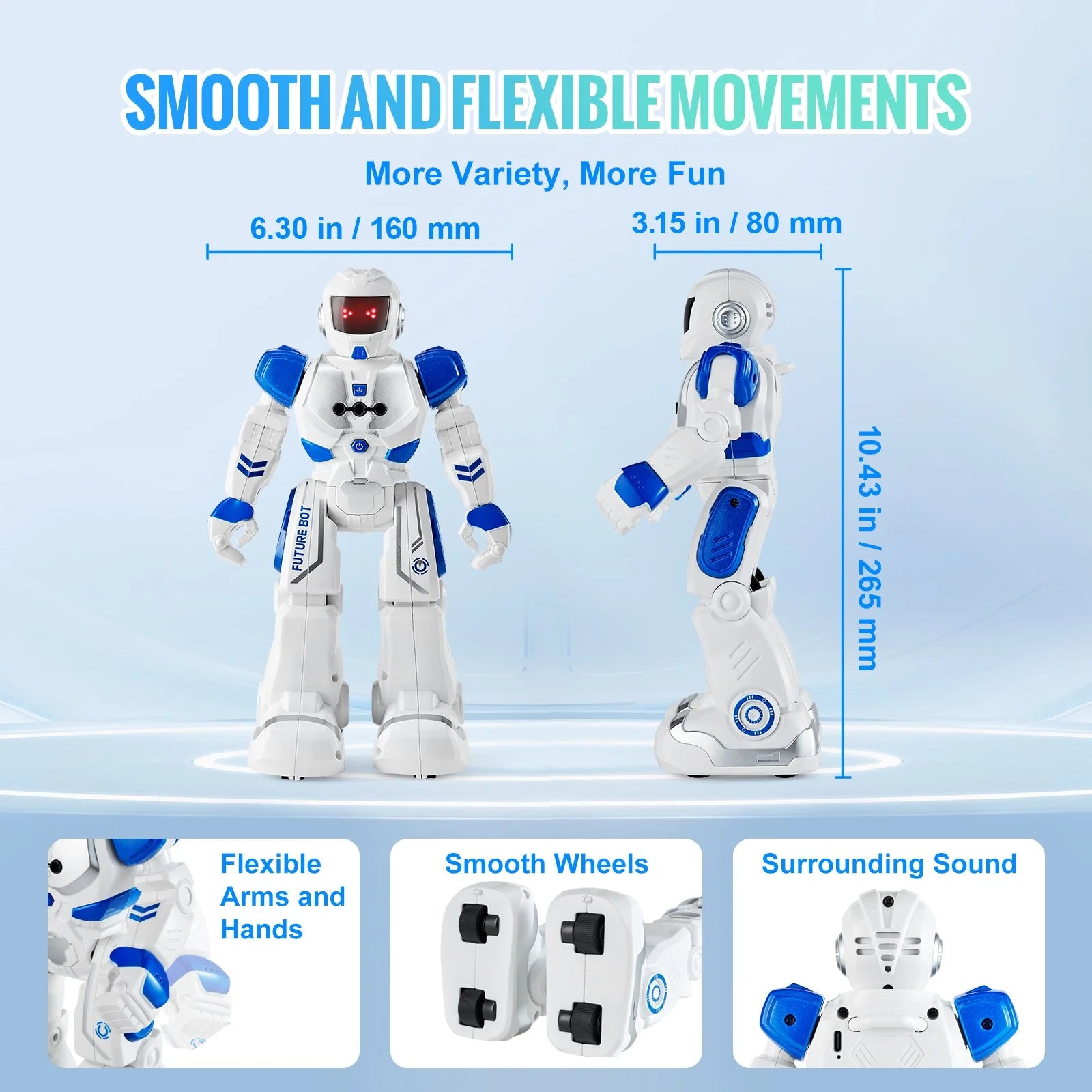 VEVOR Kids RC Robot Toy - Programmable, Dancing & Talking Fun for Ultimate Playtime!
