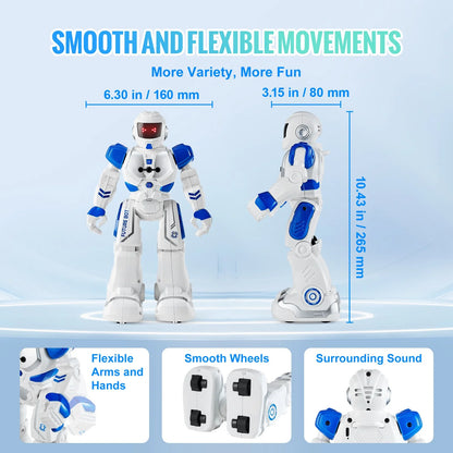 VEVOR Kids RC Robot Toy - Programmable, Dancing & Talking Fun for Ultimate Playtime!