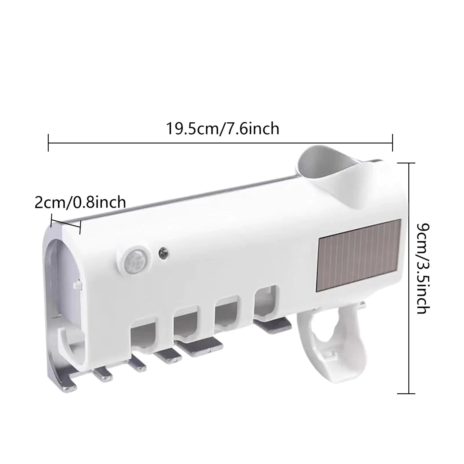 UV Light Toothbrush Sanitizer and Automatic Toothpaste Dispenser