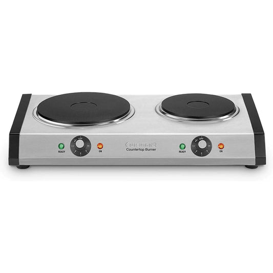 Versatile Cuisinart Double Burner Cast Iron Cooktop - Elevate Your Cooking Experience