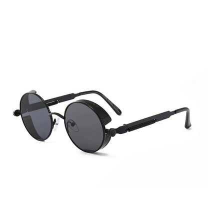 Unleash Your Inner Trendsetter with Our Metal Steampunk-Inspired Round Sunglasses for Men – The Ultimate Retro Fashion Statement!