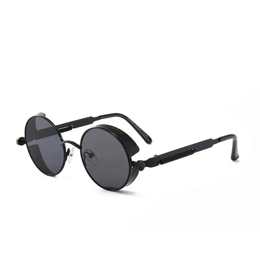 Unleash Your Inner Trendsetter with Our Metal Steampunk-Inspired Round Sunglasses for Men – The Ultimate Retro Fashion Statement!
