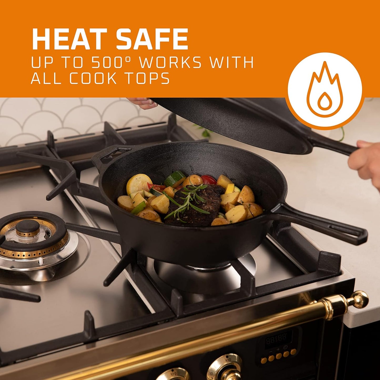 Experience Culinary Excellence with Our 3 Quart Pre-Seasoned Cast Iron Dutch Oven and Skillet Bundle - The Essential Cookware for Every Home Chef!