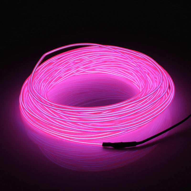 Neon LED EL Wire String Lights with Controller for Car and Party Decoration