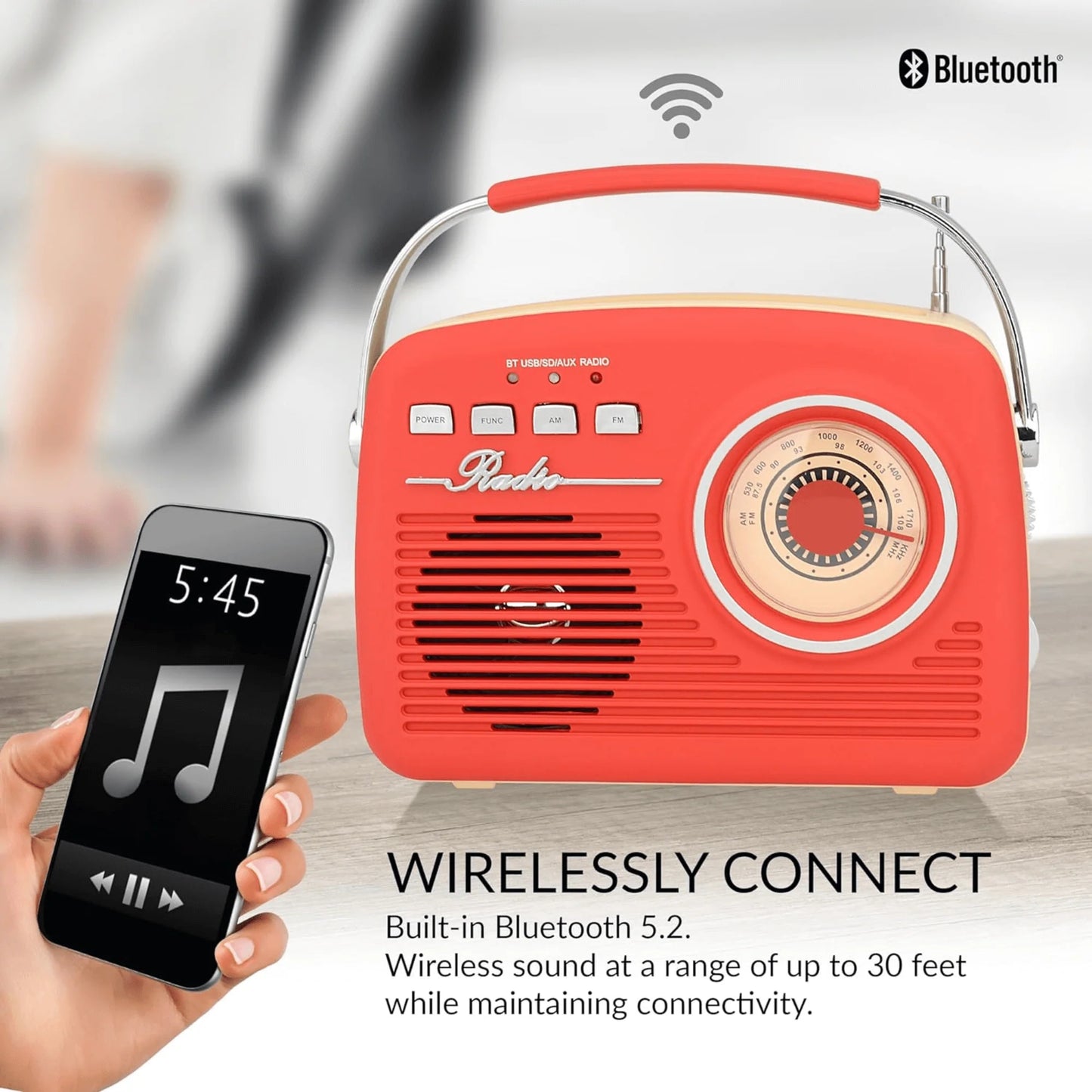 Revive the 1950s with Our Multi-Function Bluetooth Retro Speaker – Your Portable Music Companion!
