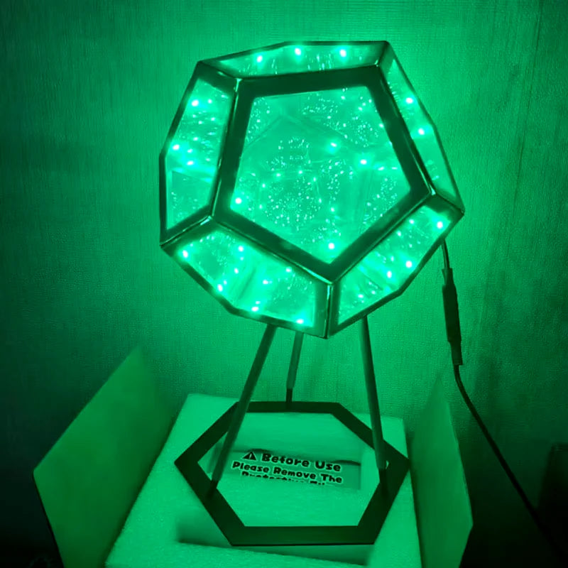 Illuminate Your Space with the 3D Cube Dodecahedron Nightlight - Colorful USB Art Light Perfect for Girls' Birthdays and Christmas Gifts