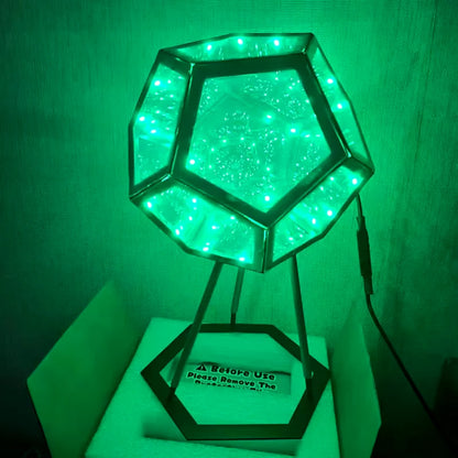 Illuminate Your Space with the 3D Cube Dodecahedron Nightlight - Colorful USB Art Light Perfect for Girls' Birthdays and Christmas Gifts