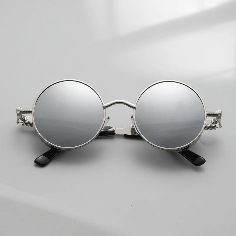 Unleash Your Inner Trendsetter with Our Metal Steampunk-Inspired Round Sunglasses for Men – The Ultimate Retro Fashion Statement!