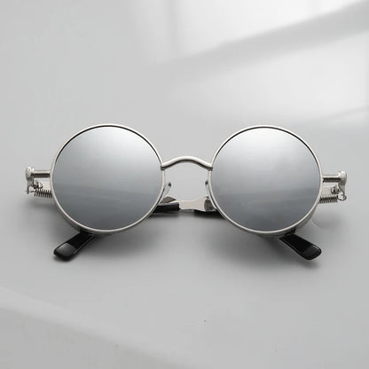 Unleash Your Inner Trendsetter with Our Metal Steampunk-Inspired Round Sunglasses for Men – The Ultimate Retro Fashion Statement!