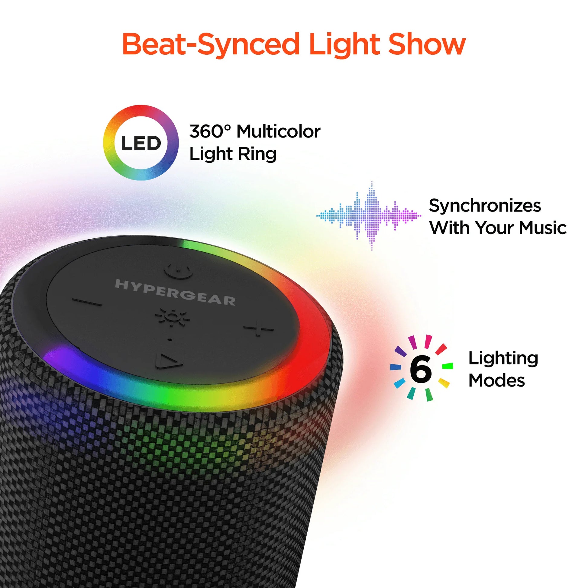 Hypergear Halo Wireless LED Speaker **Non-Refundable Item**