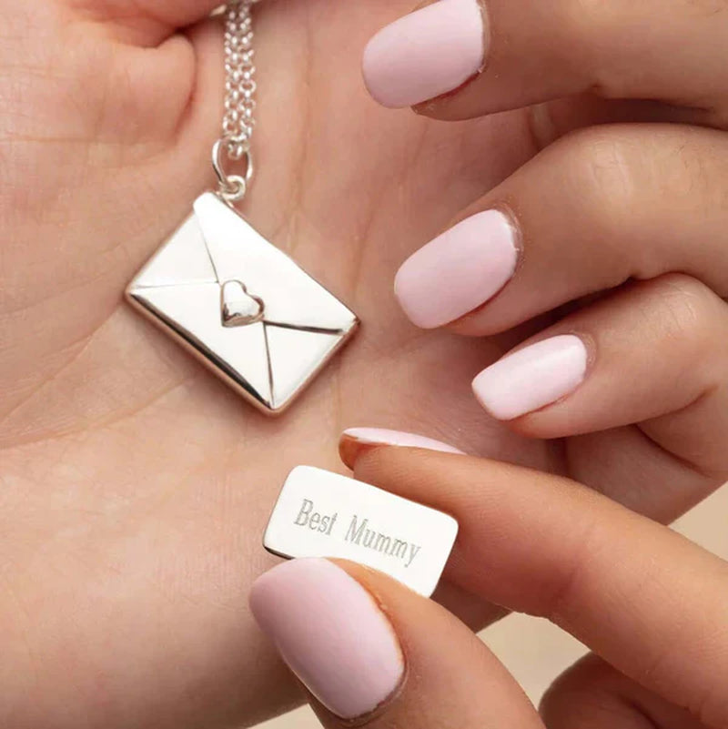 Capture Her Heart with the Elegant Envelope Necklace - Perfect Mother's Day Gift 2024!