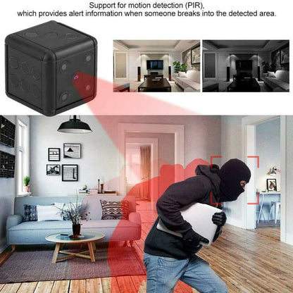 Compact HD 1080P Mini Dice Camera with Night Vision and Motion Detection for Home Security