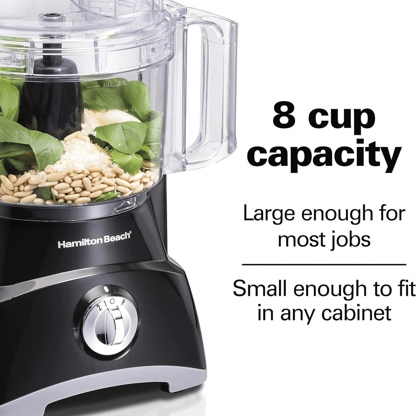 Transform Your Kitchen Prep with the Hamilton Beach 8-Cup Food Processor - Compact, Versatile, and Efficient! **Non-Refundable Item**