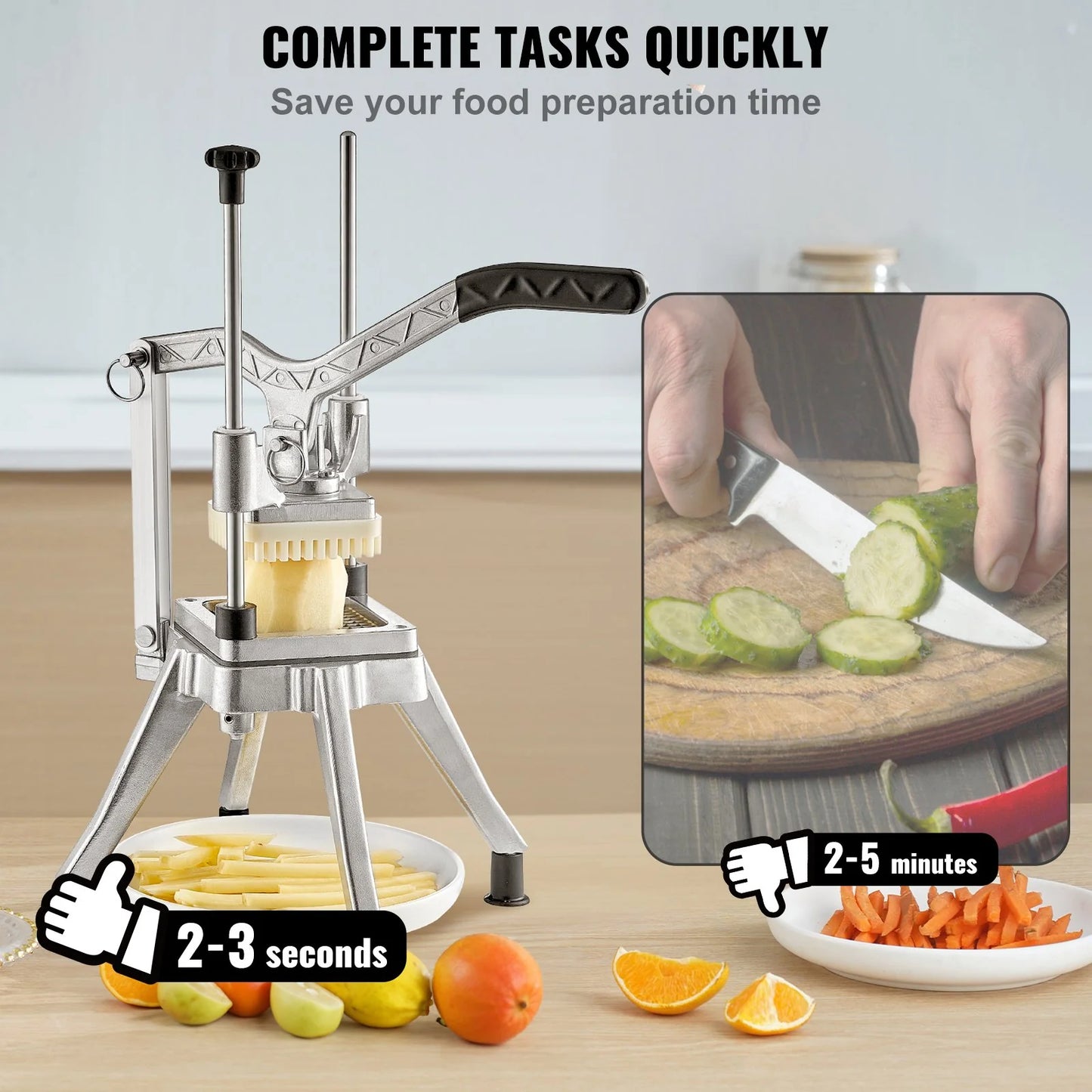 Premium Professional Vegetable and Fruit Chopper with 4 Precision Blades for Effortless Food Preparation