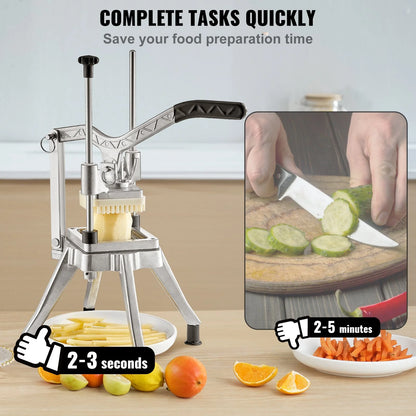 Premium Professional Vegetable and Fruit Chopper with 4 Precision Blades for Effortless Food Preparation