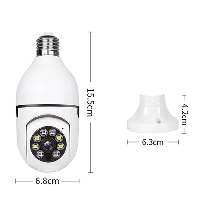 360° 1080P Wi-Fi IP E27 Light Bulb Camera with Infrared Night Vision for Smart Home Security