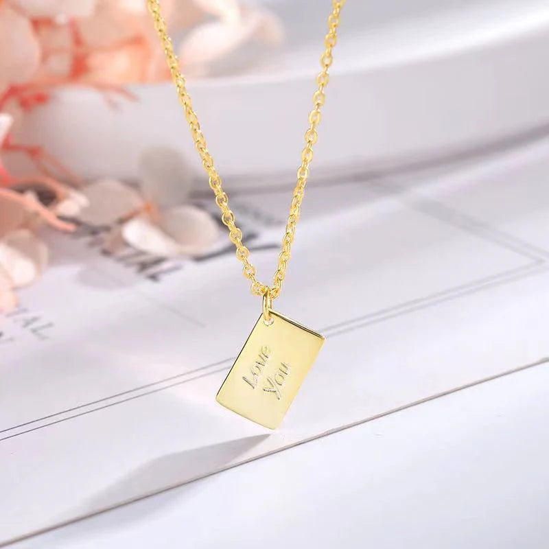 Capture Her Heart with the Elegant Envelope Necklace - Perfect Mother's Day Gift 2024!