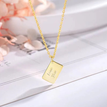 Capture Her Heart with the Elegant Envelope Necklace - Perfect Mother's Day Gift 2024!