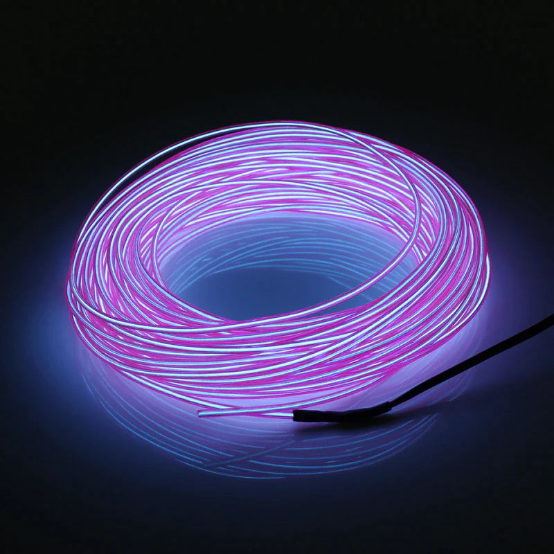 Neon LED EL Wire String Lights with Controller for Car and Party Decoration