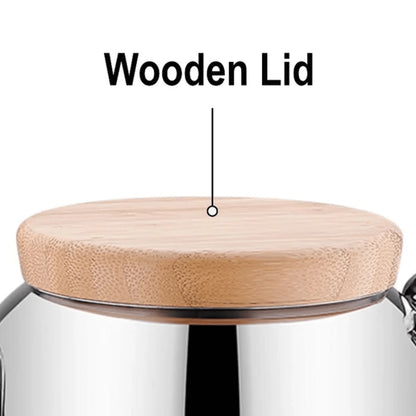 Discover the Elegance of Korkmaz Montana - 2.3L Stainless Steel Teapot with Exquisite Wooden Lid