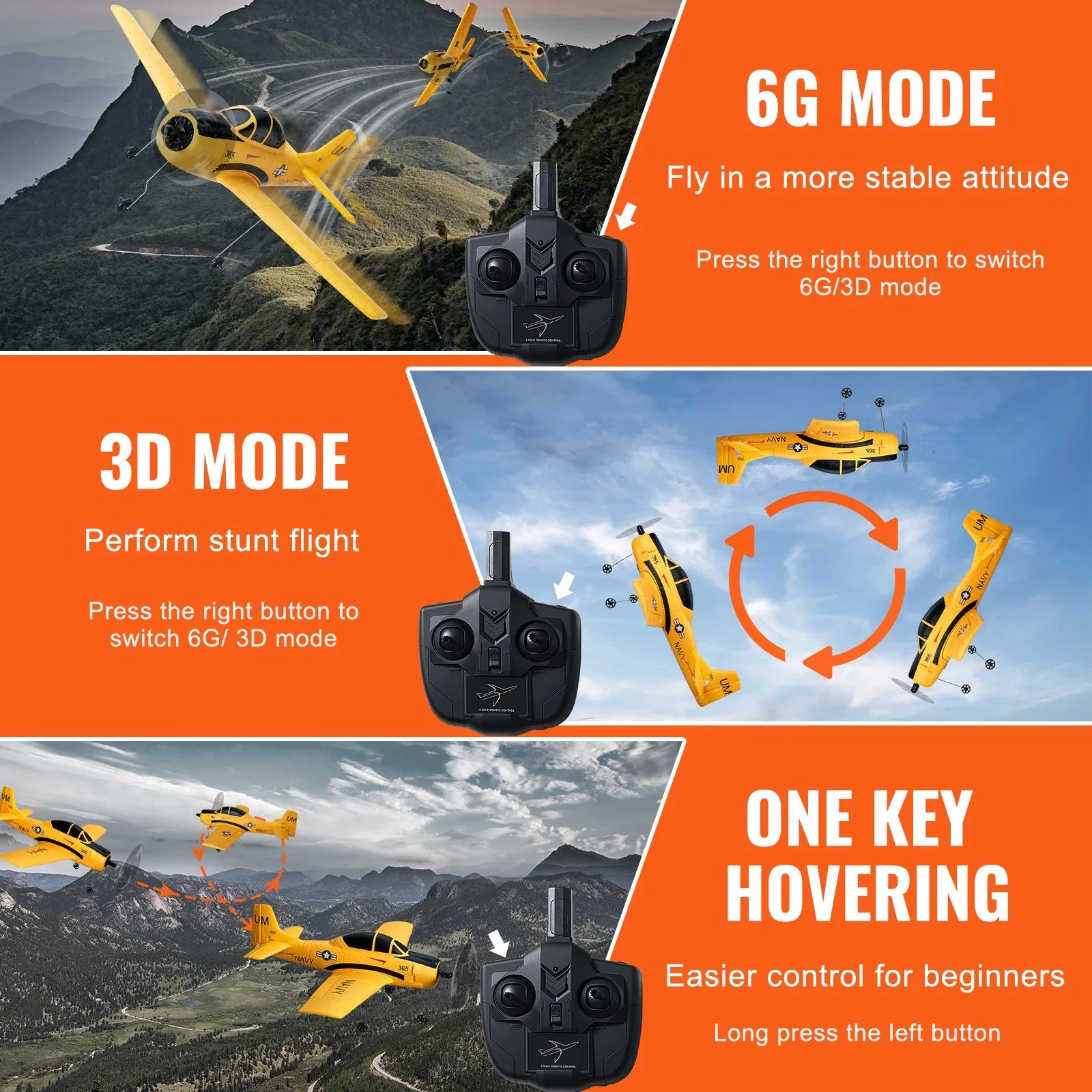 Soar High with the VEVOR Remote Control EPP Foam RC Airplane Trainer - Your Ultimate 2.4 GHz Wireless Flight Companion