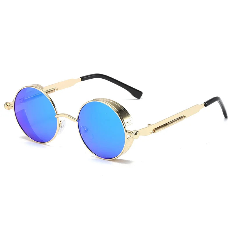 Unleash Your Inner Trendsetter with Our Metal Steampunk-Inspired Round Sunglasses for Men – The Ultimate Retro Fashion Statement!