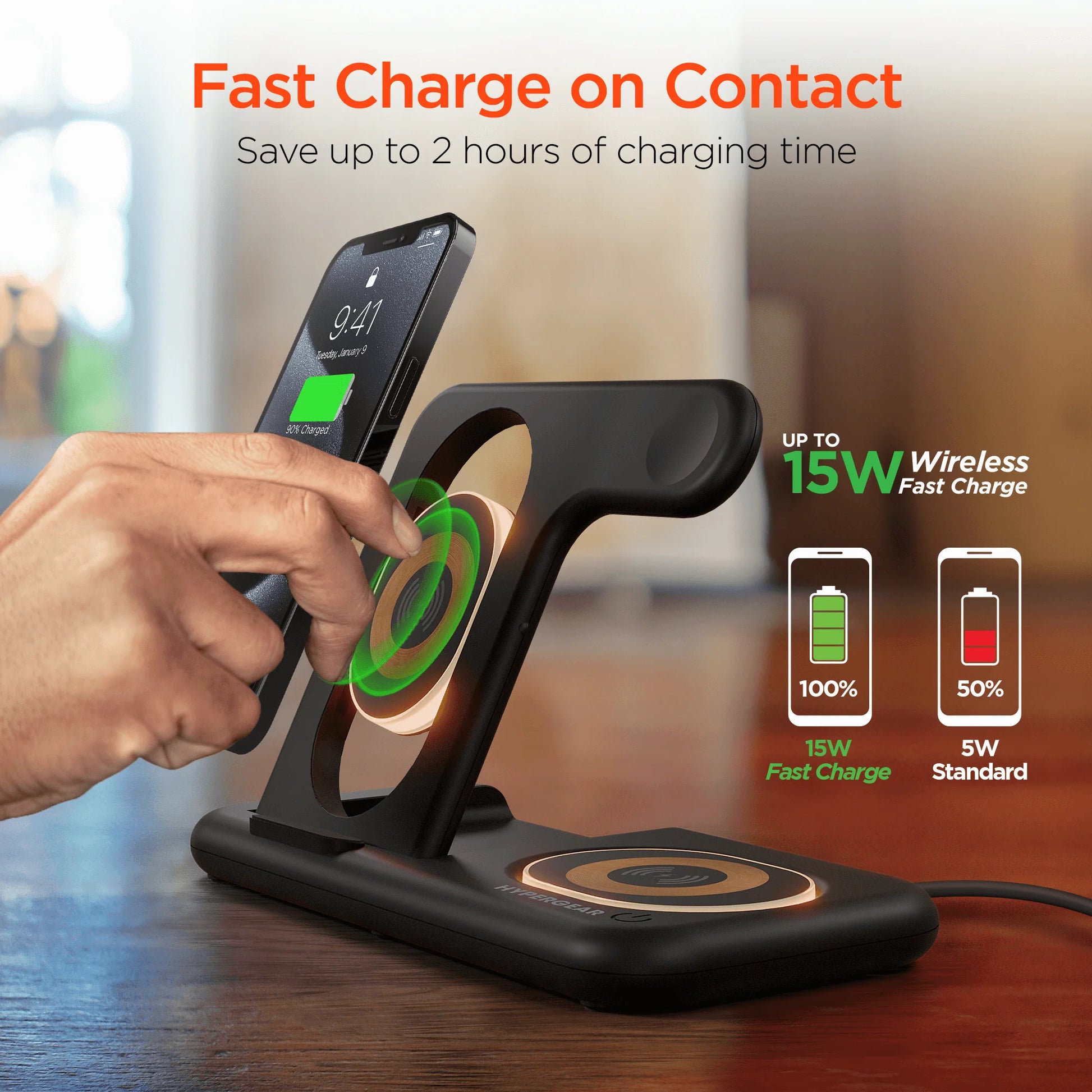 Hypergear 4-in-1 Wireless Charging Station **Non-Refundable Item**