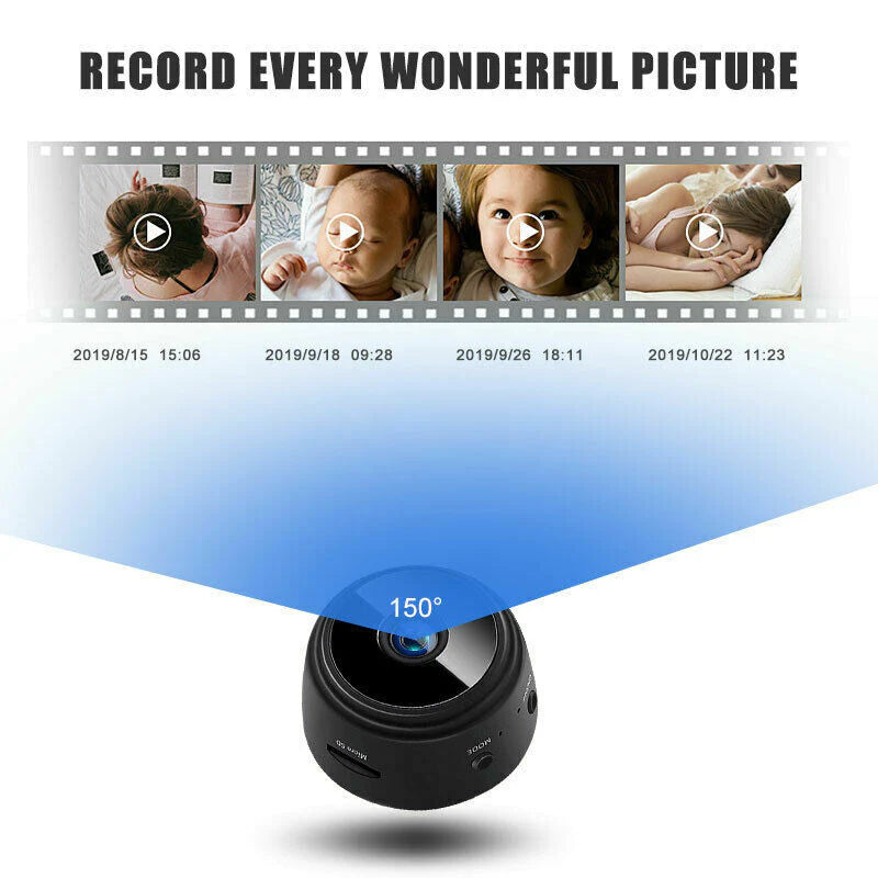 Mini Wireless Hidden Camera with WiFi IP, Home Security DVR, Night Vision, HD 1080P, USB
