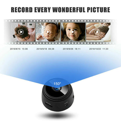 Mini Wireless Hidden Camera with WiFi IP, Home Security DVR, Night Vision, HD 1080P, USB
