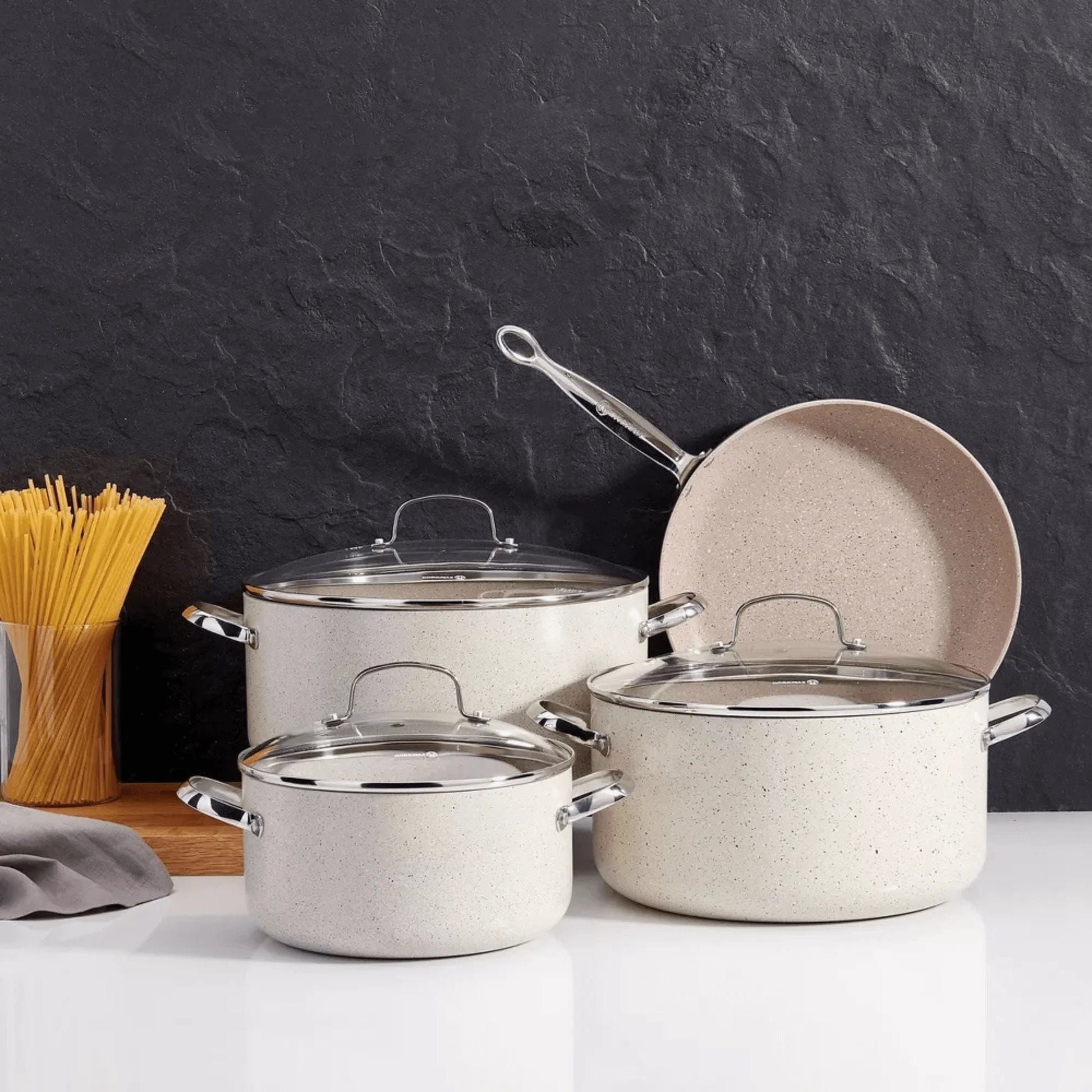 Upgrade Your Cooking with the Korkmaz Granita 9.5-Inch Non-Stick Aluminum Fry Pan and Tava - Perfect for Healthy Meals!