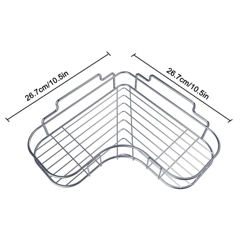 Triangular Shower Caddy Shelf - Corner Bathroom Storage Organizer