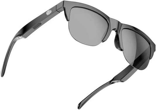 Revolutionary Smart Bluetooth Polarized Sunglasses with Integrated Speaker - UV Protection, Unisex Design in Sleek Black