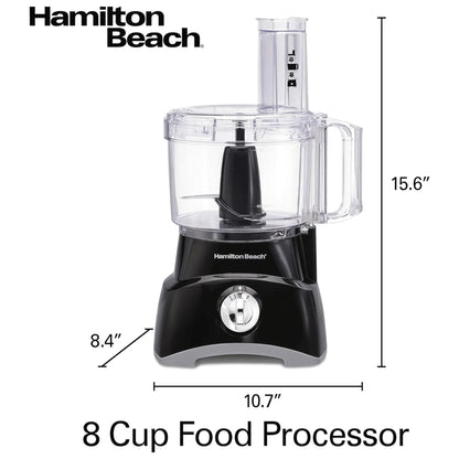 Transform Your Kitchen Prep with the Hamilton Beach 8-Cup Food Processor - Compact, Versatile, and Efficient! **Non-Refundable Item**
