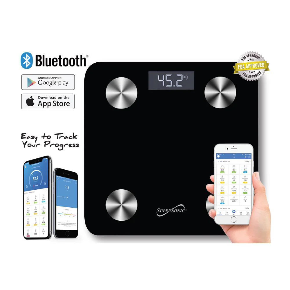 Revolutionize Your Health with the Supersonic Smart Scale: Comprehensive Body Composition Analysis & Mobile App Connectivity