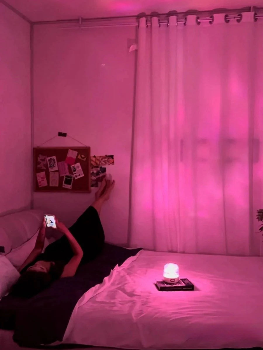 Ambient Light Theatre: All-in-One Ripple Sunset Aurora Projector with Stereo Speakers