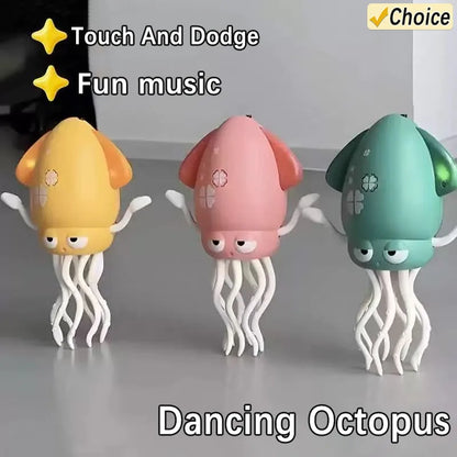 Exciting Electric Dancing Squid Toy with LED Lights, Music, and Smart Obstacle Avoidance for Endless Fun