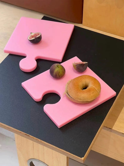 Transform Your Cooking Experience with the Vibrant Dopamine Puzzle Cutting Board - Mould-Resistant and Multifunctional!