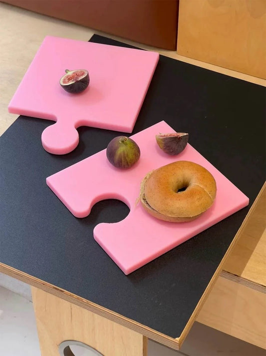 Transform Your Cooking Experience with the Vibrant Dopamine Puzzle Cutting Board - Mould-Resistant and Multifunctional!