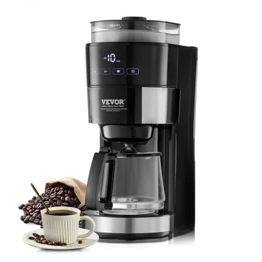 Experience Barista Quality at Home: VEVOR 10-Cup Drip Coffee Maker with Customizable Brew Strength