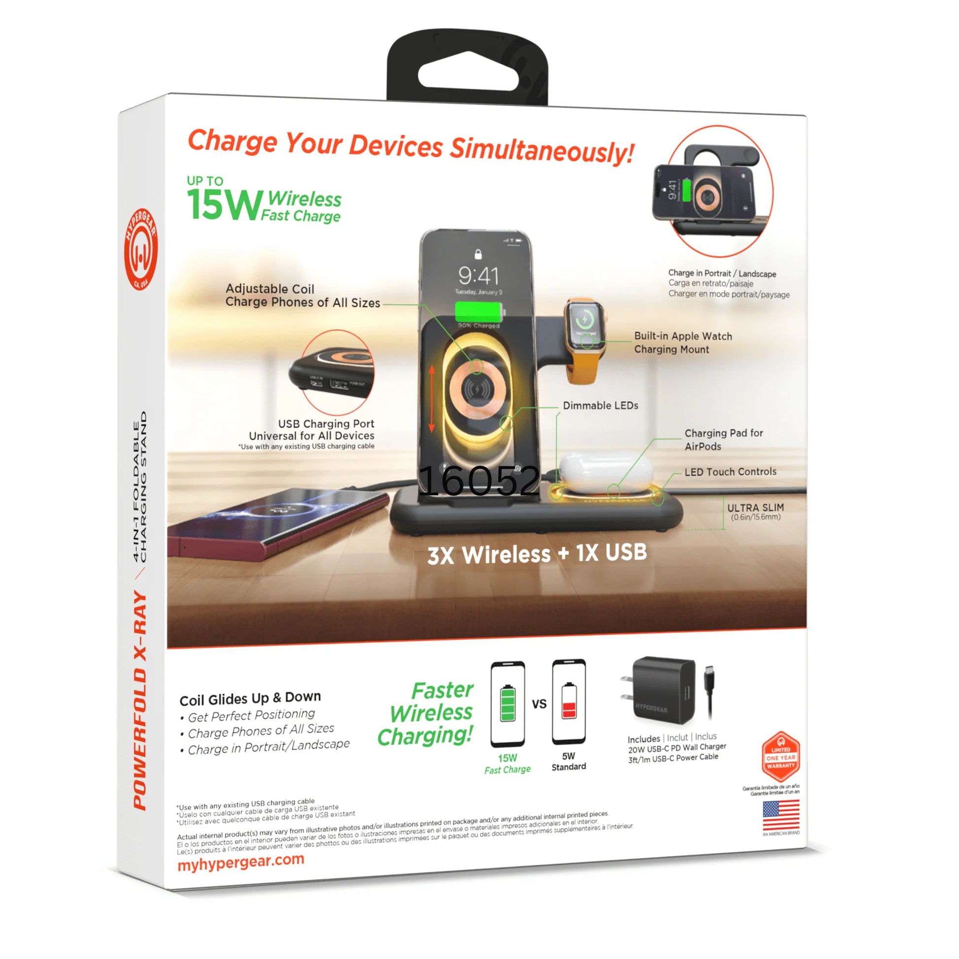 Hypergear 4-in-1 Wireless Charging Station **Non-Refundable Item**