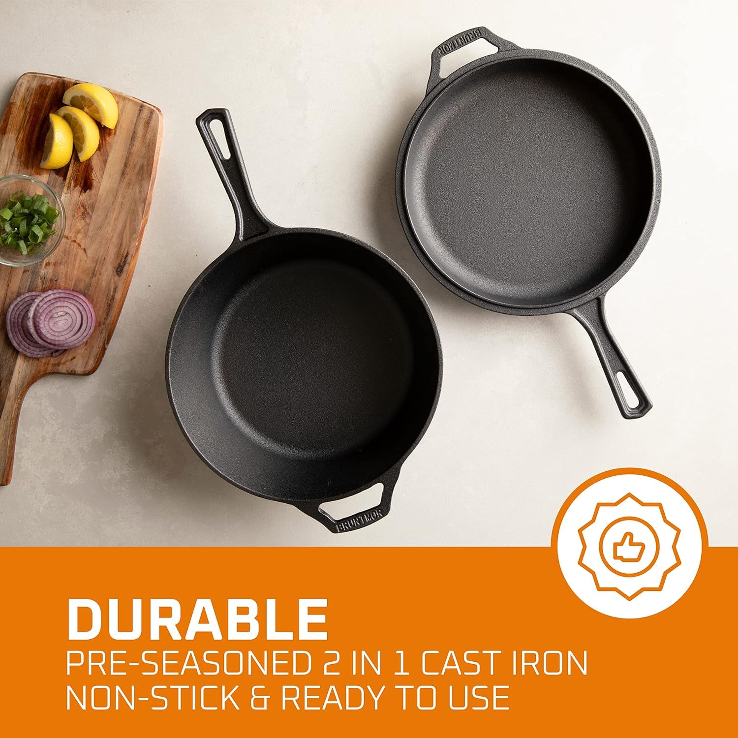 Experience Culinary Excellence with Our 3 Quart Pre-Seasoned Cast Iron Dutch Oven and Skillet Bundle - The Essential Cookware for Every Home Chef!