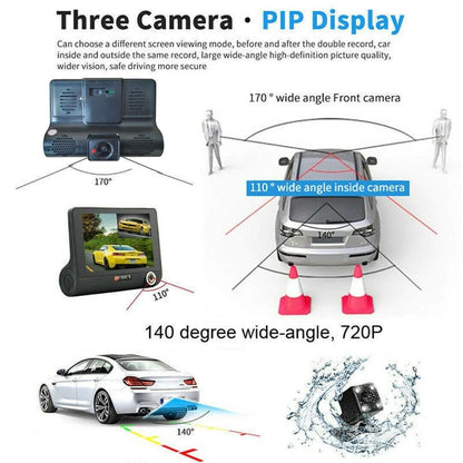 1080P Dual Lens HD Car DVR Dash Cam with G-Sensor and Rearview Recording